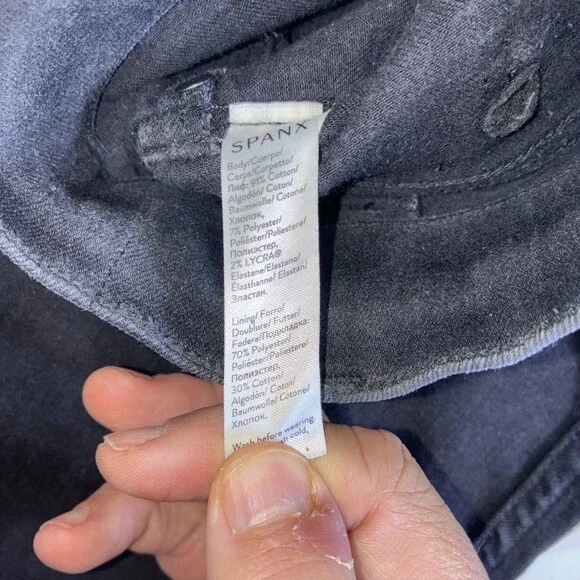 Spanx Stretch Jeans Women’s Size L Black Jeggings - Picture 5 of 13